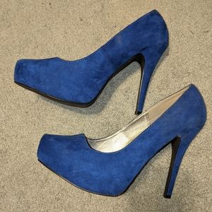 TORRID Blue Suede Pumps